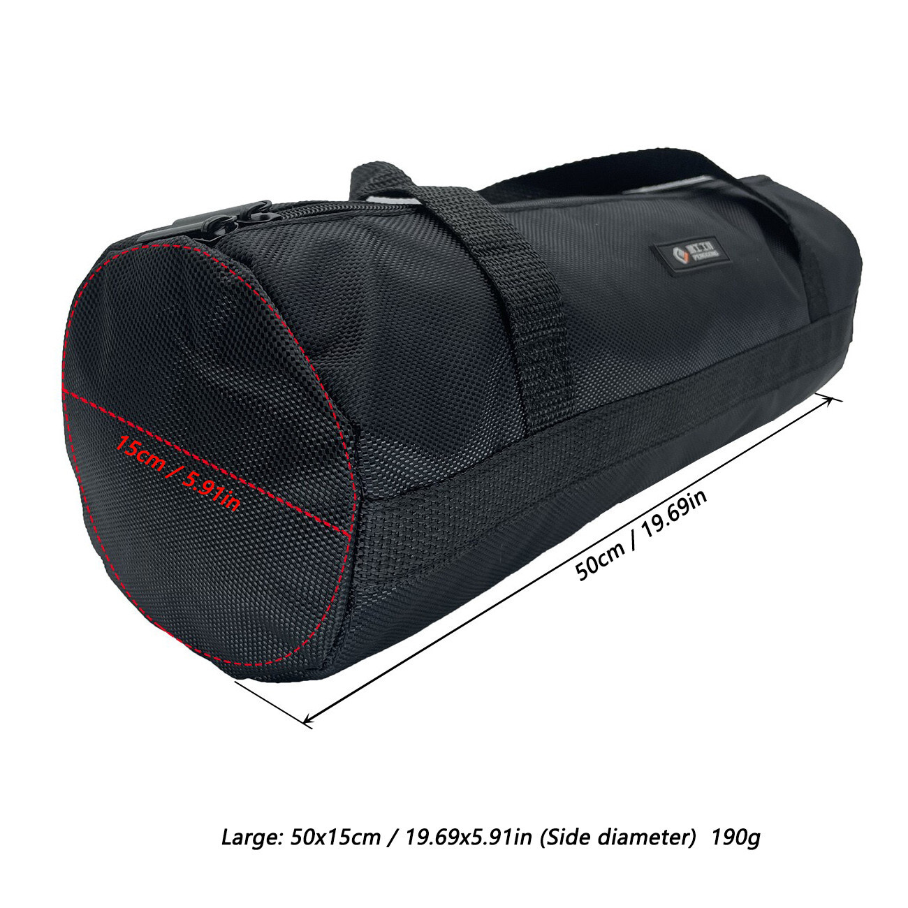 20inch Black Tool Bag with Zippers Multi Purpose Waterproof Storage easy carry