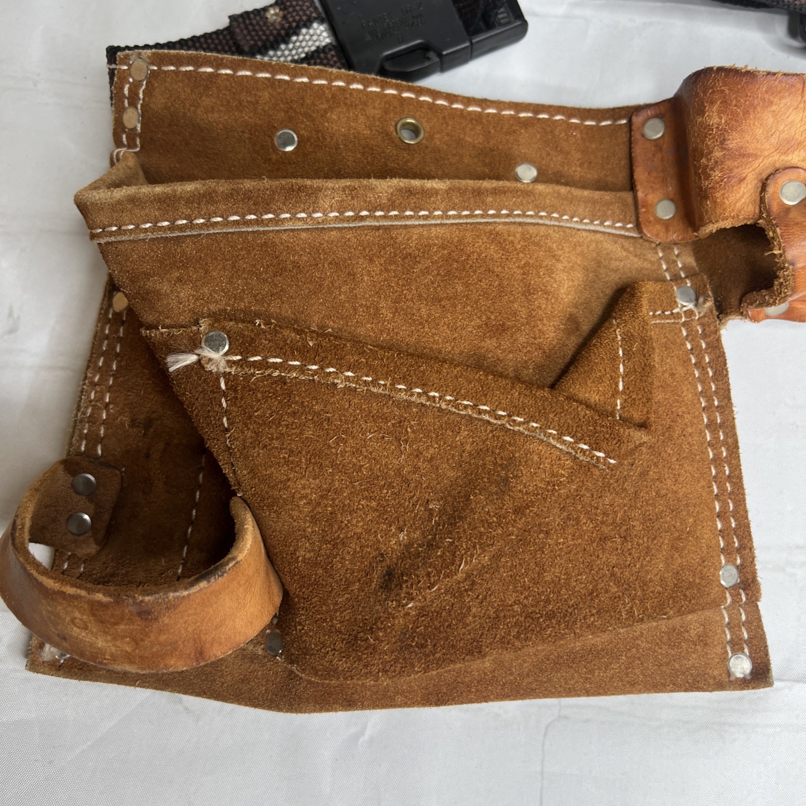 Vintage Nicholas Workgear Heavy Split Cowhide Leather Tool Belt No 493X