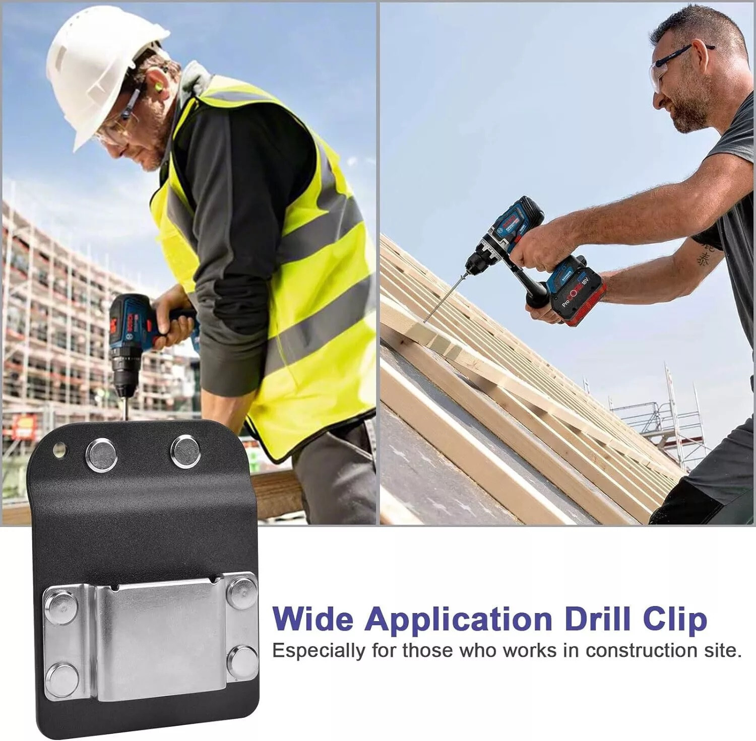 Portable Power Drill Holder Tape Measure Tool Belt Clip On Hook Waist Holster