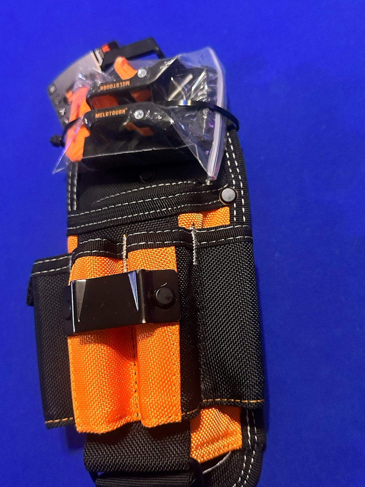7-Pocket Technician Pouch-Small Pocket Tool Belt Pouch with Belt Clip Melotough