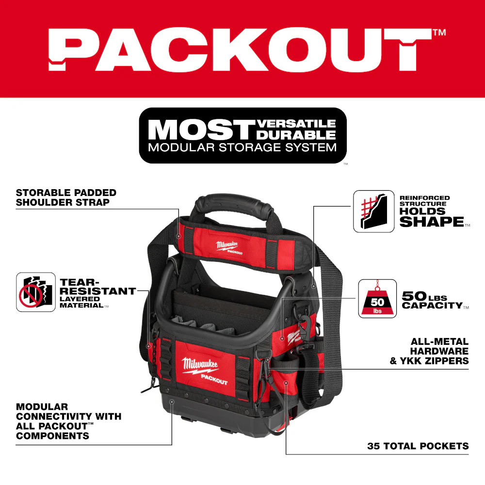 Milwaukee 48-22-8311 PACKOUT 10″ Structured Tote