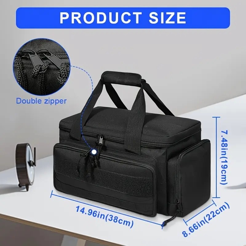 14″ Heavy Duty Tactical Tool Bag Non-Slip Base Durable Portable Tool Storage