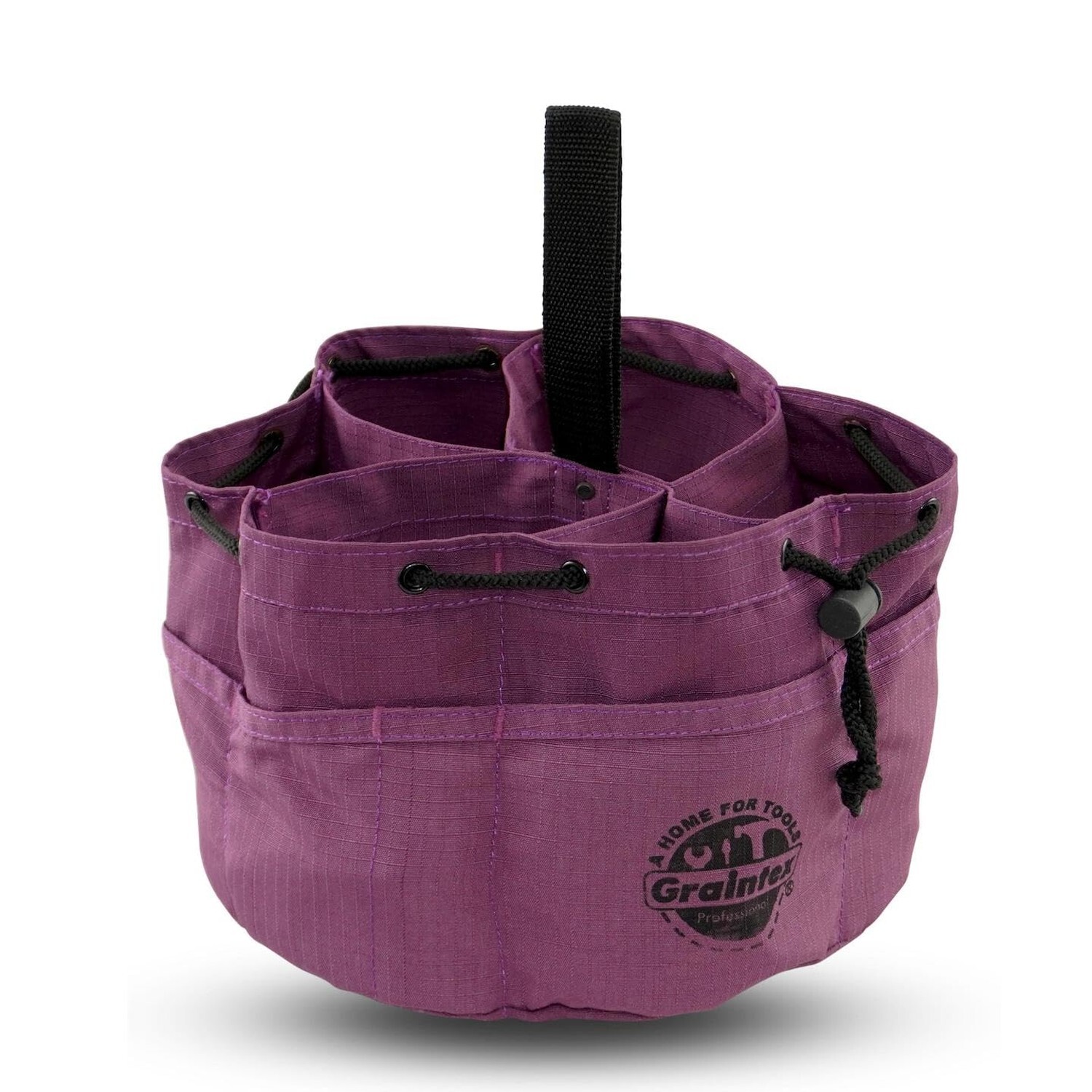 Graintex GB2895 Grab Bag Purple Color Rip-stop Canvas 18 Pockets Drawstring C…