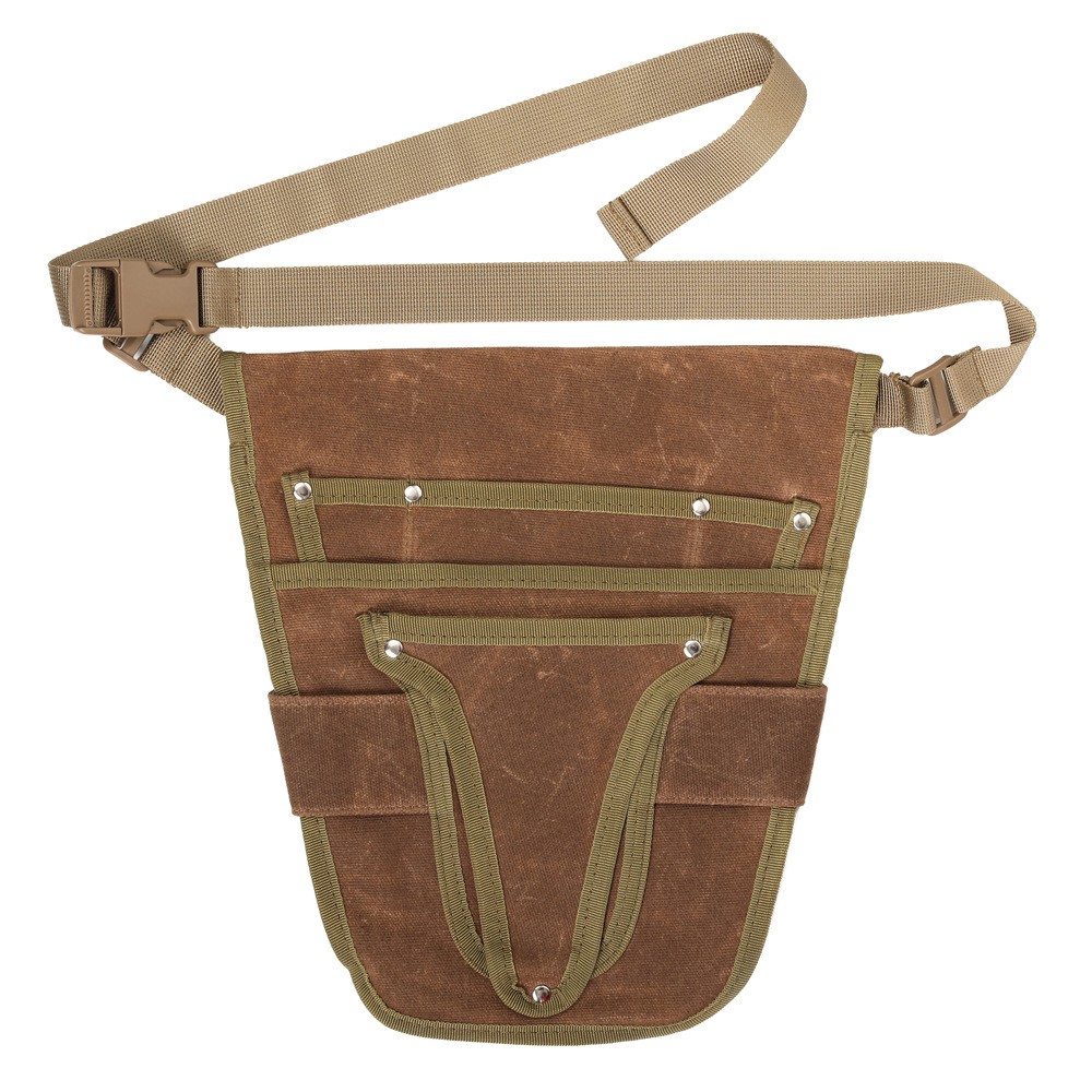 Cross-border waxed canvas Weeding tool bag Gardening tool waist bag