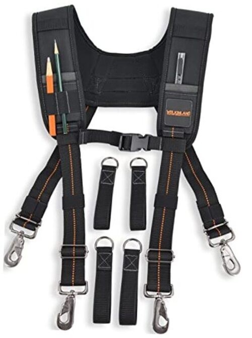 Tool belt suspenders for men, Nail bag suspenders, Tool bag construction