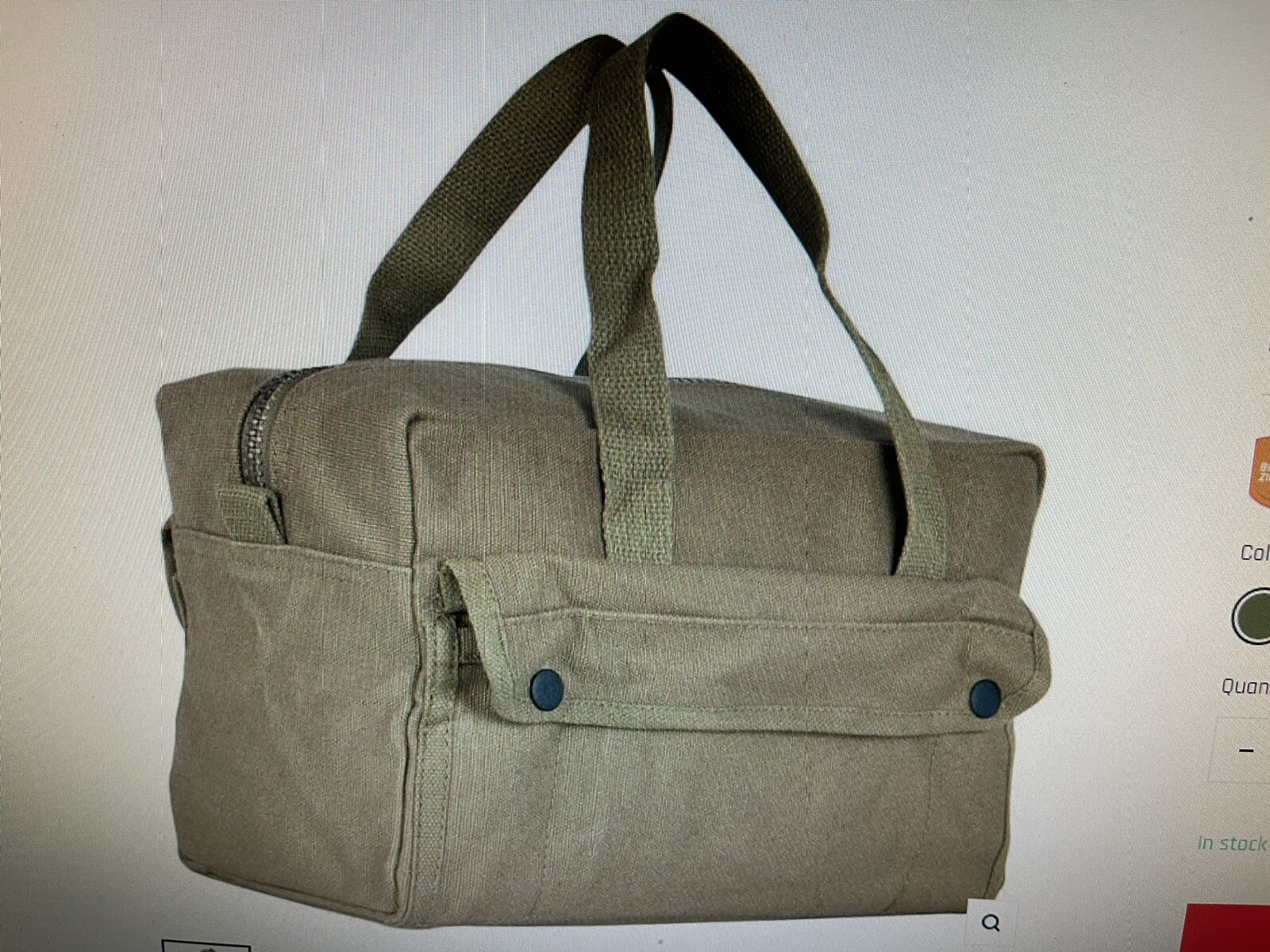 Military issued style Heavy duty Canvas tool,utility,cargo bag/brass Zipper