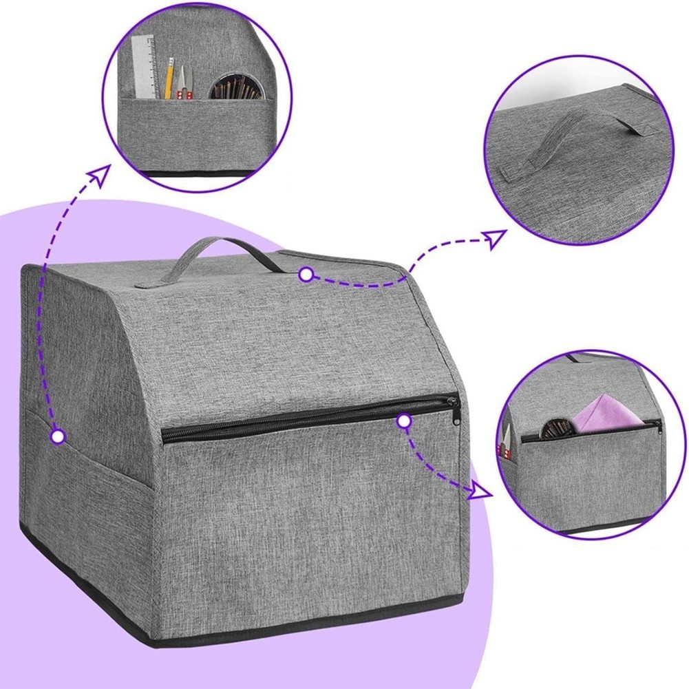 Overlock Sewing Machine Cover Easy To Clean Multiple Storage Compartments