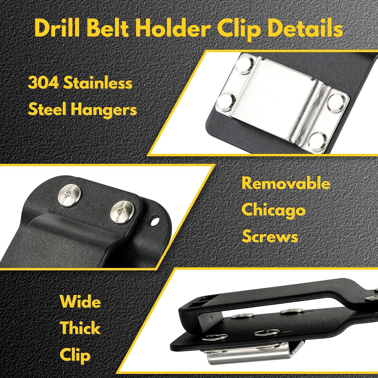 DrillGrip 1 Hand Drill Holder for Tool Belt 2in Belts