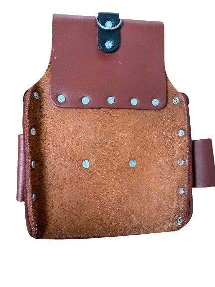 Leather Heavy Duty Electrician Carpenters Tool Pouch Waist Multi Storage Bag