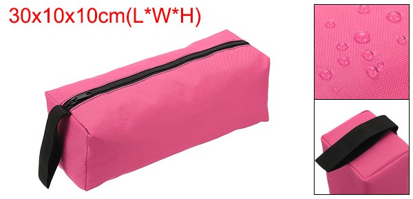 Zipper Utility Tool Bag 11.8x4x4 Inch Multi-purpose Tote Bag Pink