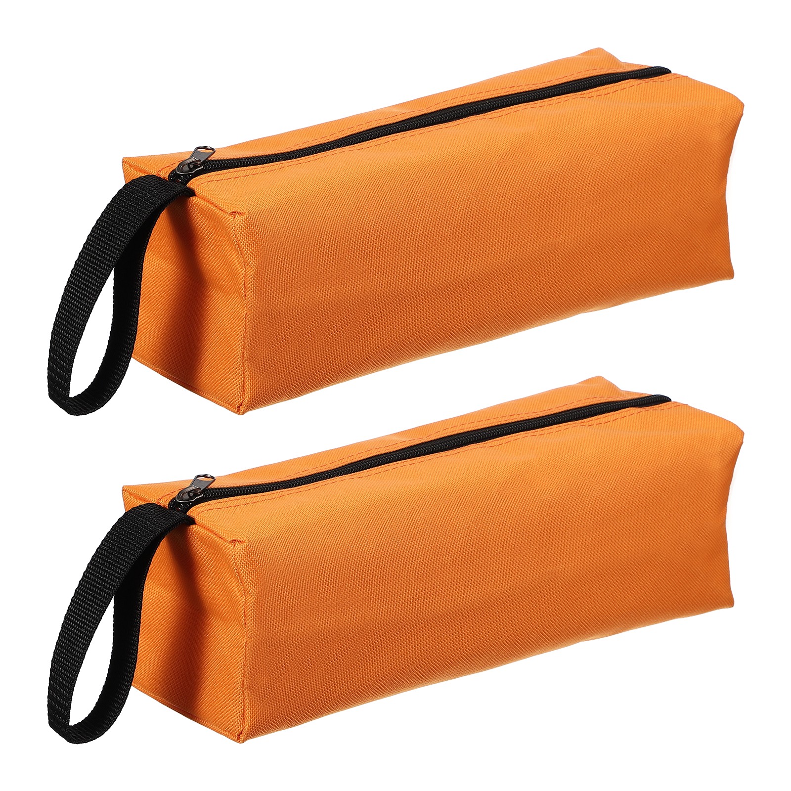 2 Pcs 11.8×3.9×3.9″ Multi Purpose Zipper Canvas Tool Pouch, Orange