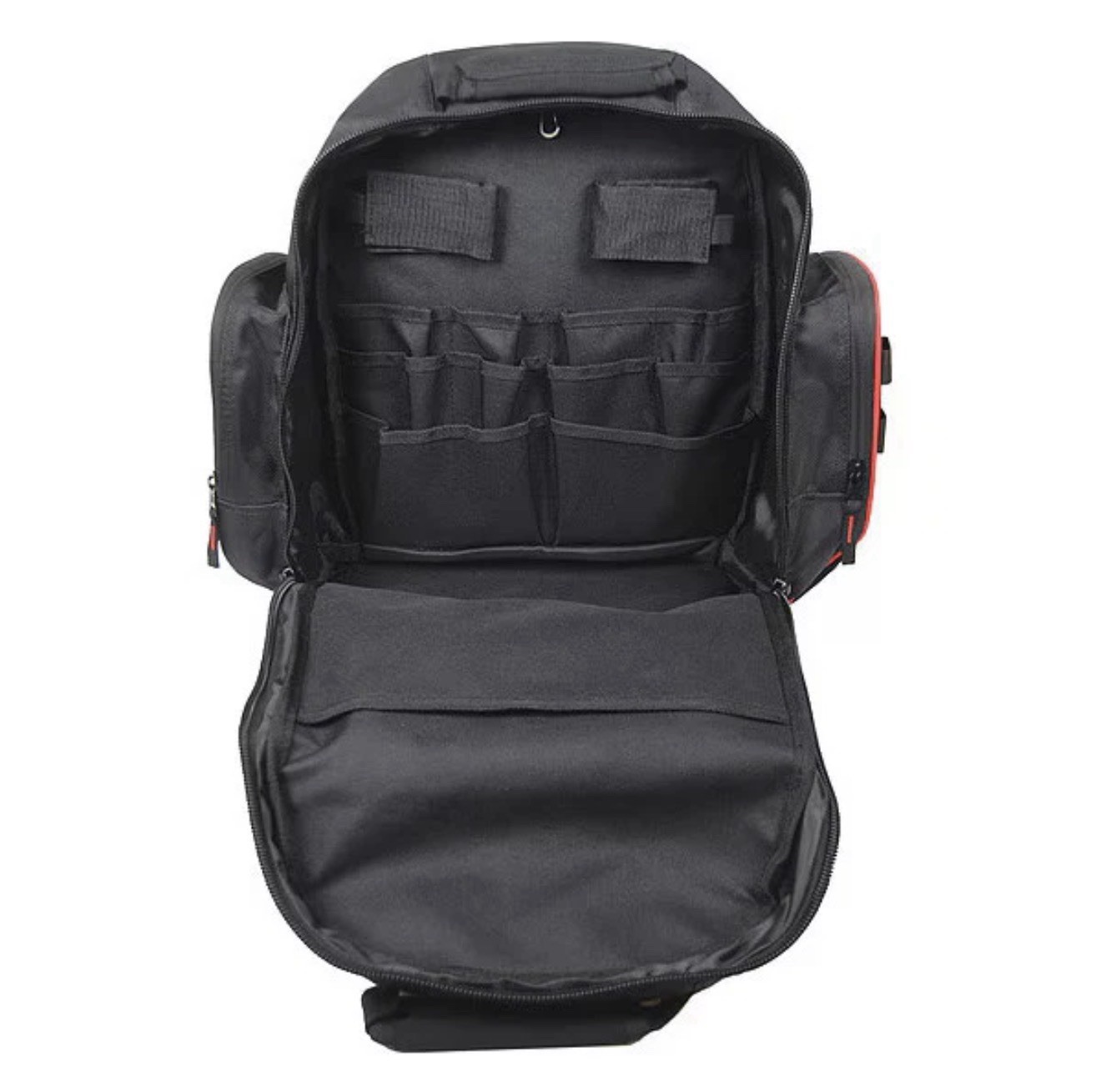 Westward 32Pj49 Tool Backpack Black Polyester 22 Pockets with Side Pockets New