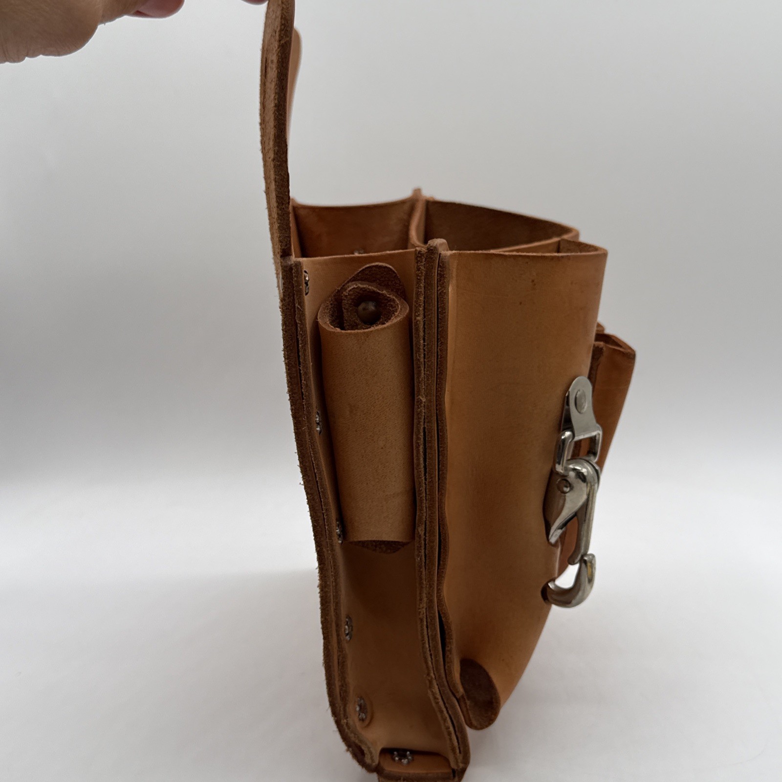 Klein Tools 5164 Leather Tool Pouch with New Adjustable Web Belt