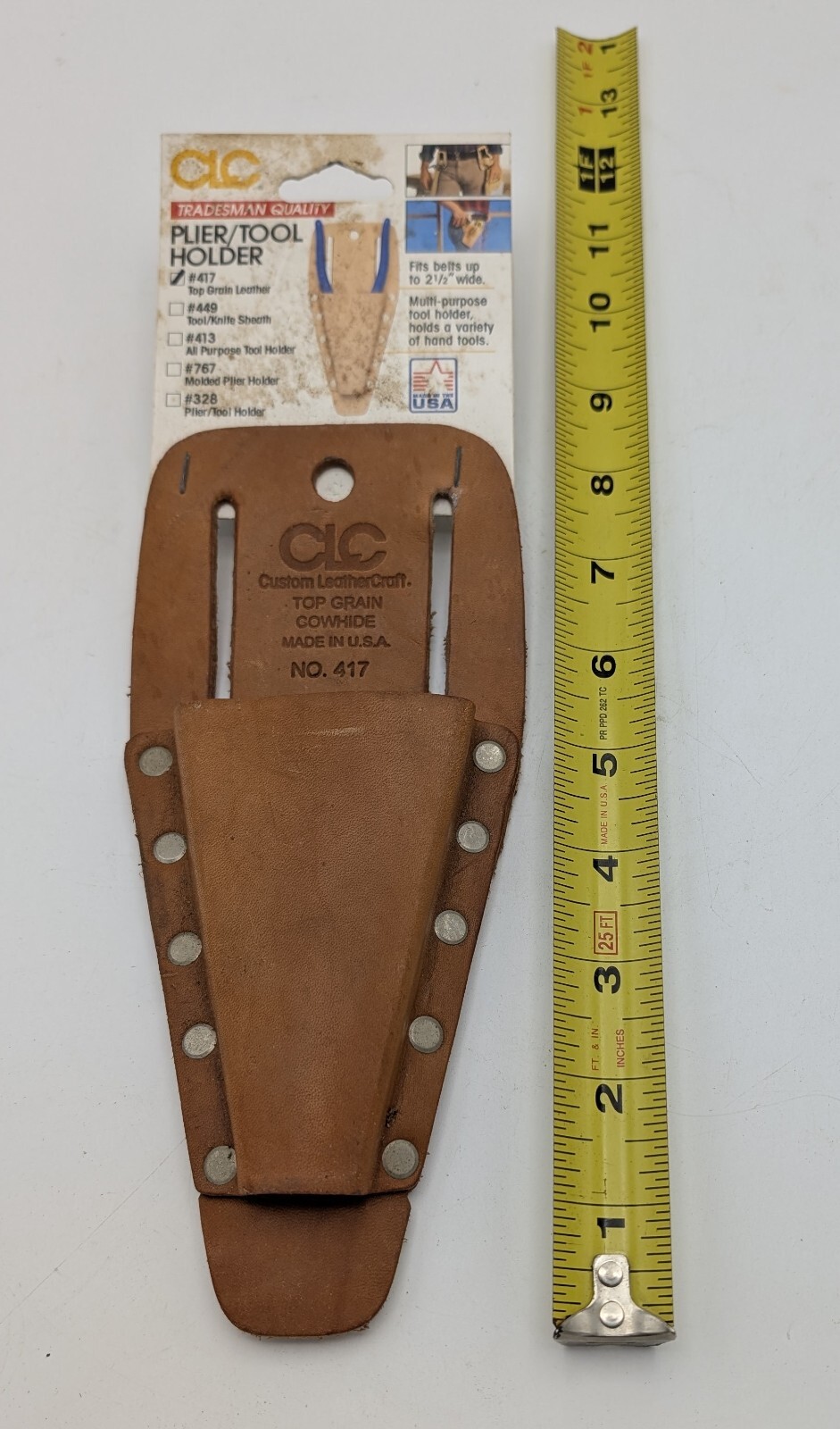 Vintage New Old Stock CLC # 417 Leather Plier Tool Holder Made in USA NOS
