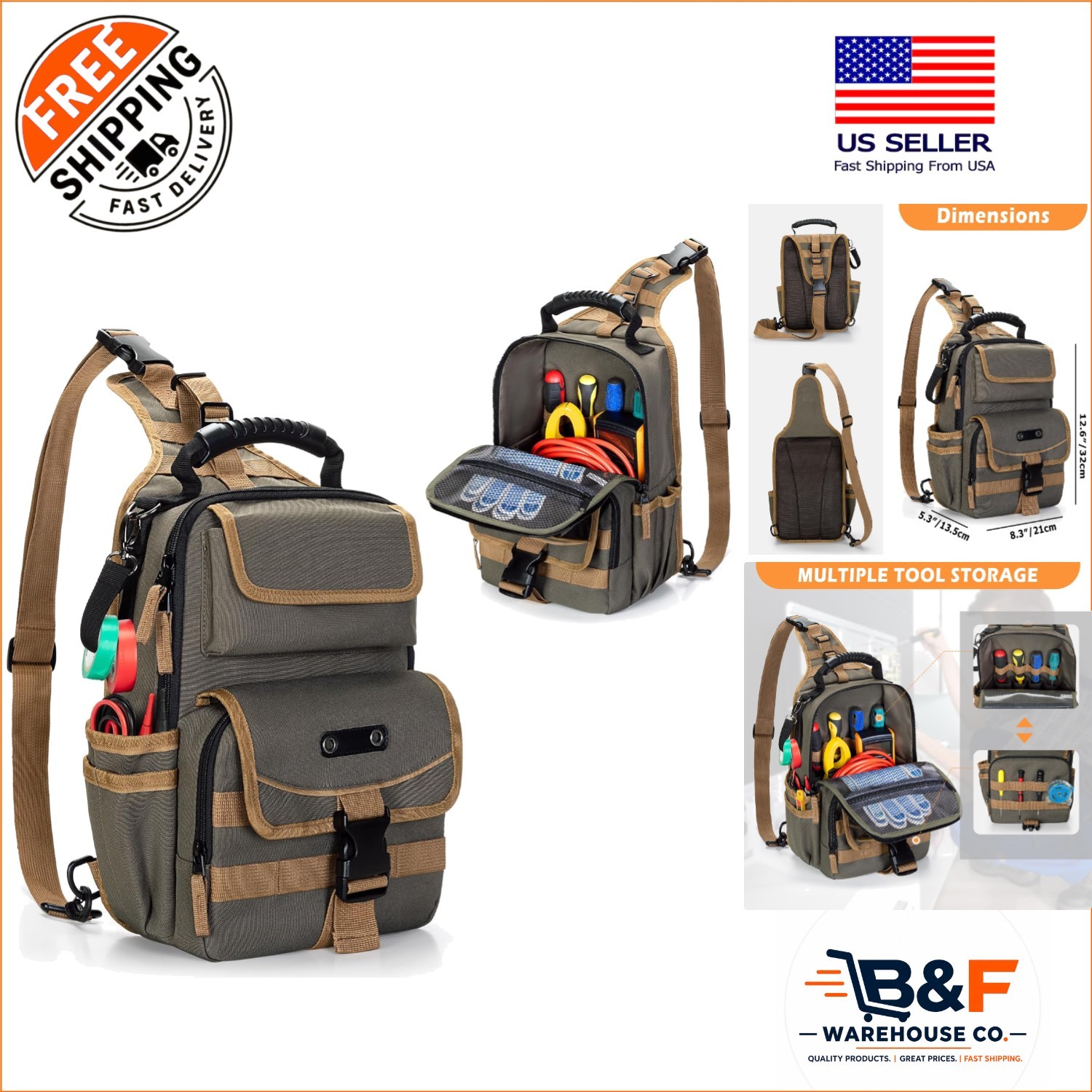 Electrician’s Tool Organizer – Heavy-Duty, Ergonomic & Spacious Design