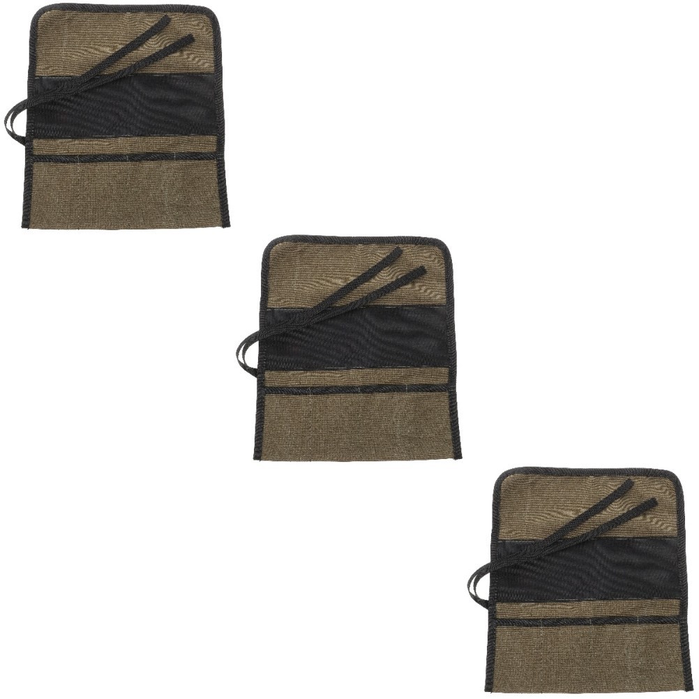 3 PCS Tool Roll Bag Organizer Rollup Hardware Storage Canvas Bags