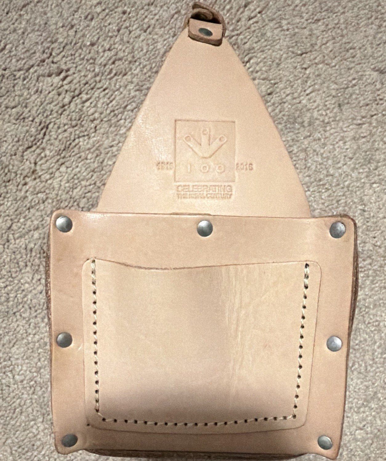 Rare IDEAL Industries 100th Anniversary Mini Leather Tuff-Tote Tool Bag Caddy