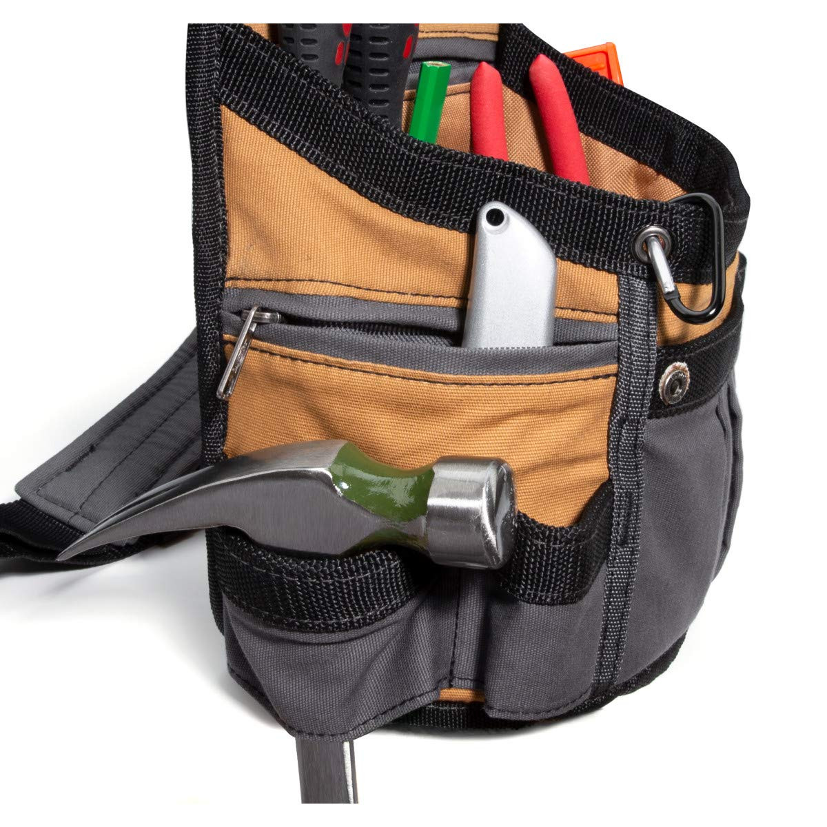 Dickies 8 Pocket Adjustable Tool Belt Pouch with Padded Back and Storage Options
