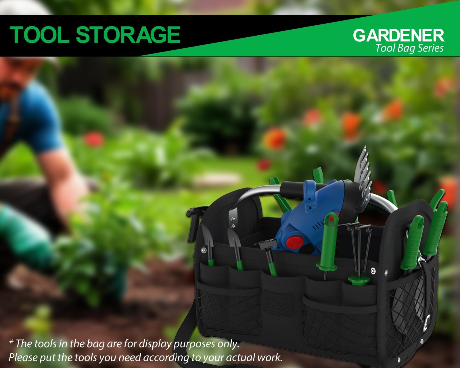16 Inch Open Top Tool Bag, Waterproof Heavy Duty Tool Tote, Portable Storage …