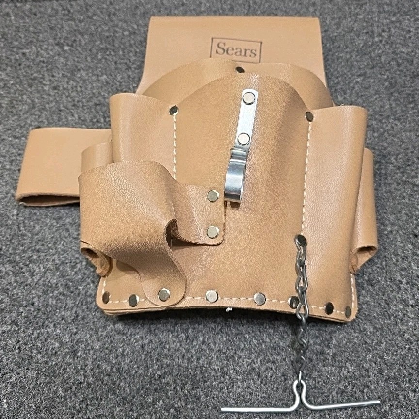 Sears 945138 USA Electrician’s Construction Eork Tool Pouch For Belt Vintage NOS