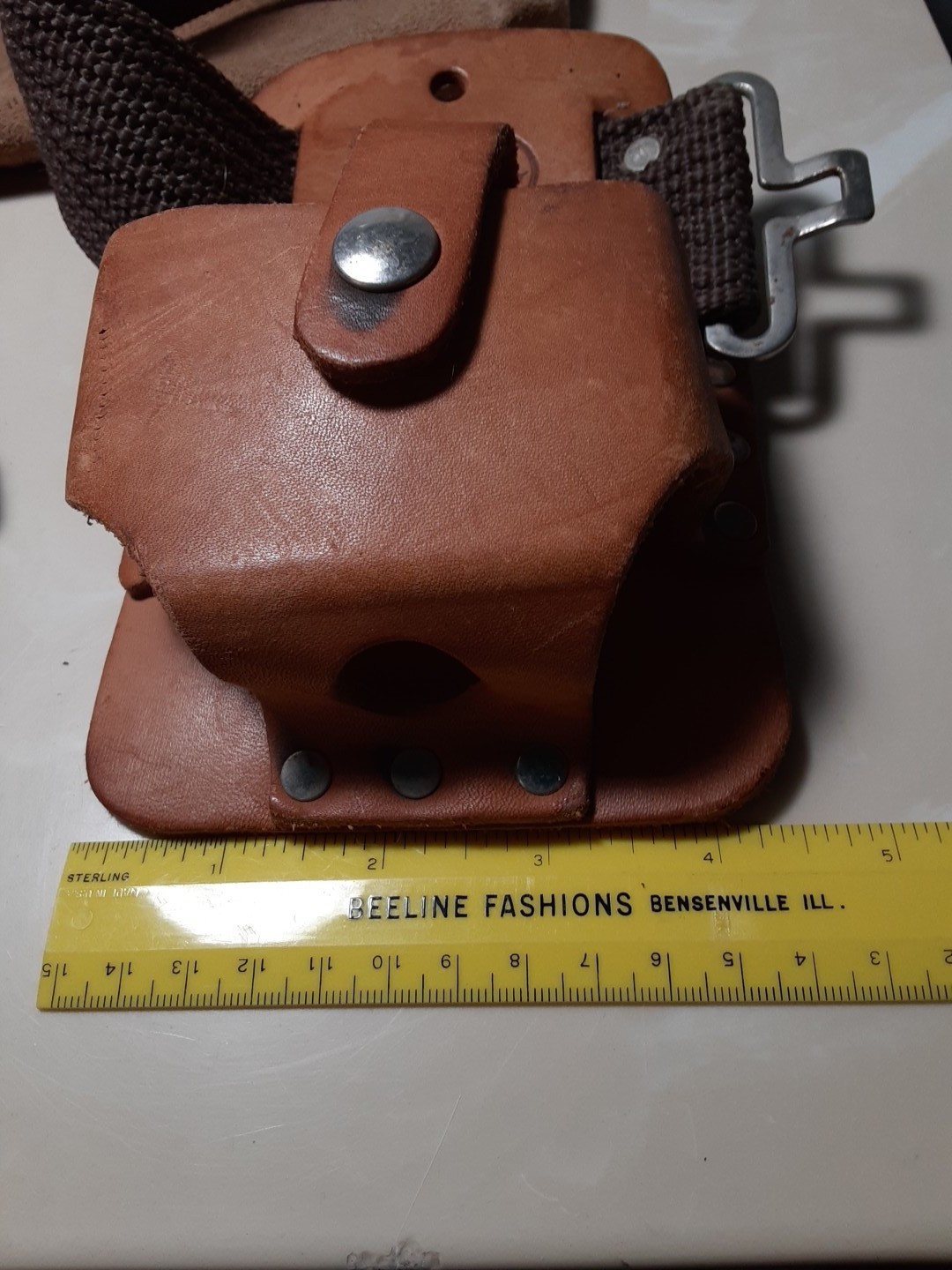 Nicholas Tool Belt Pouch Split Leather Cowhide w/belt & 464 tape case