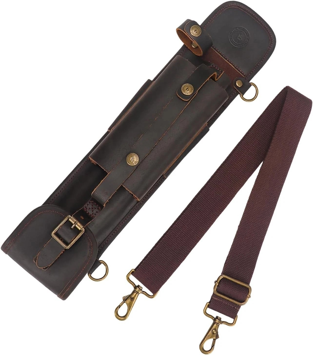 Handcrafted Leather Axe Sling with Pouch & File Holder for Campers & Loggers