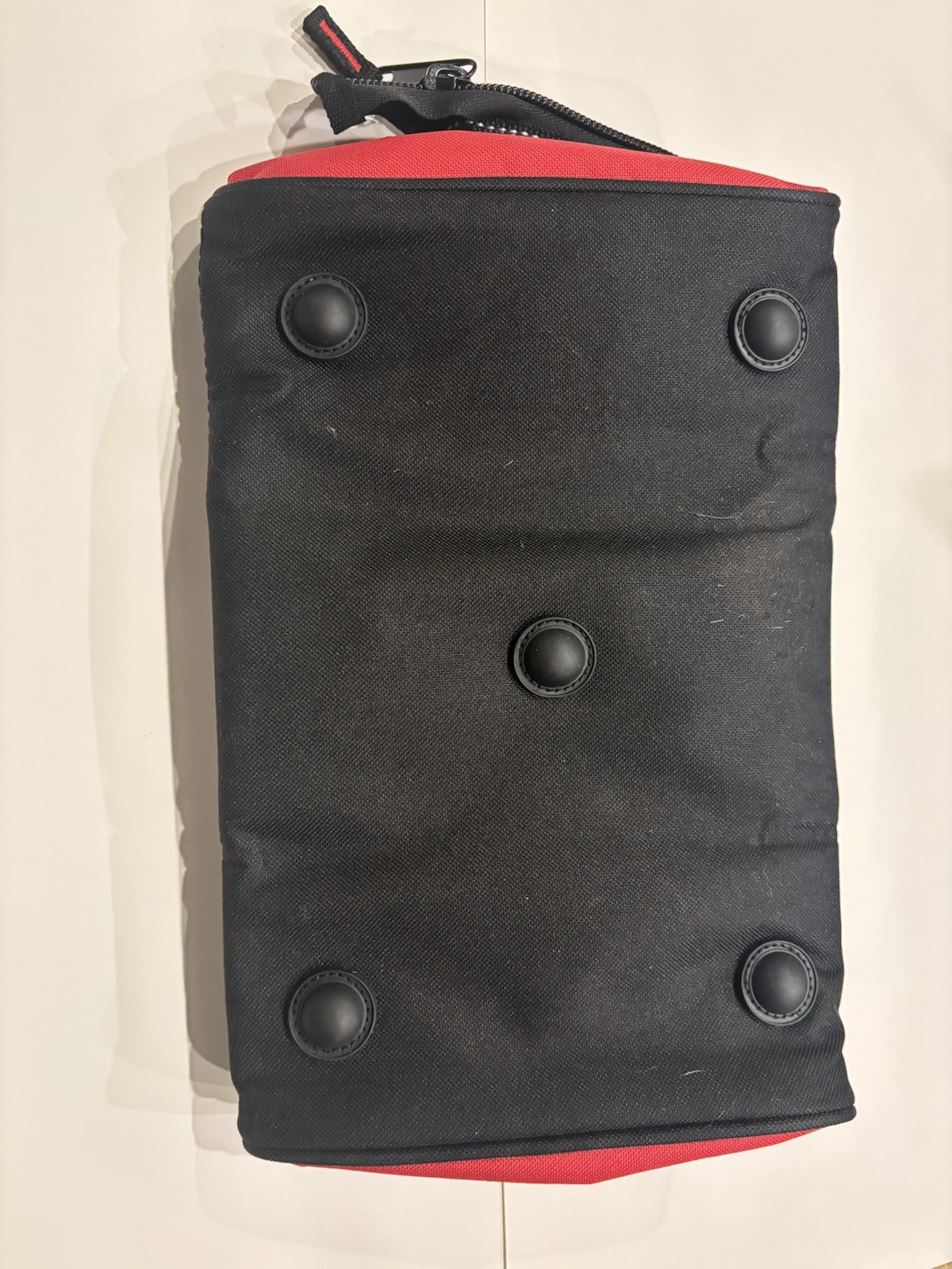 Snap-on Racing Red/Black Fabric Zipper Tool Bag with Handles
