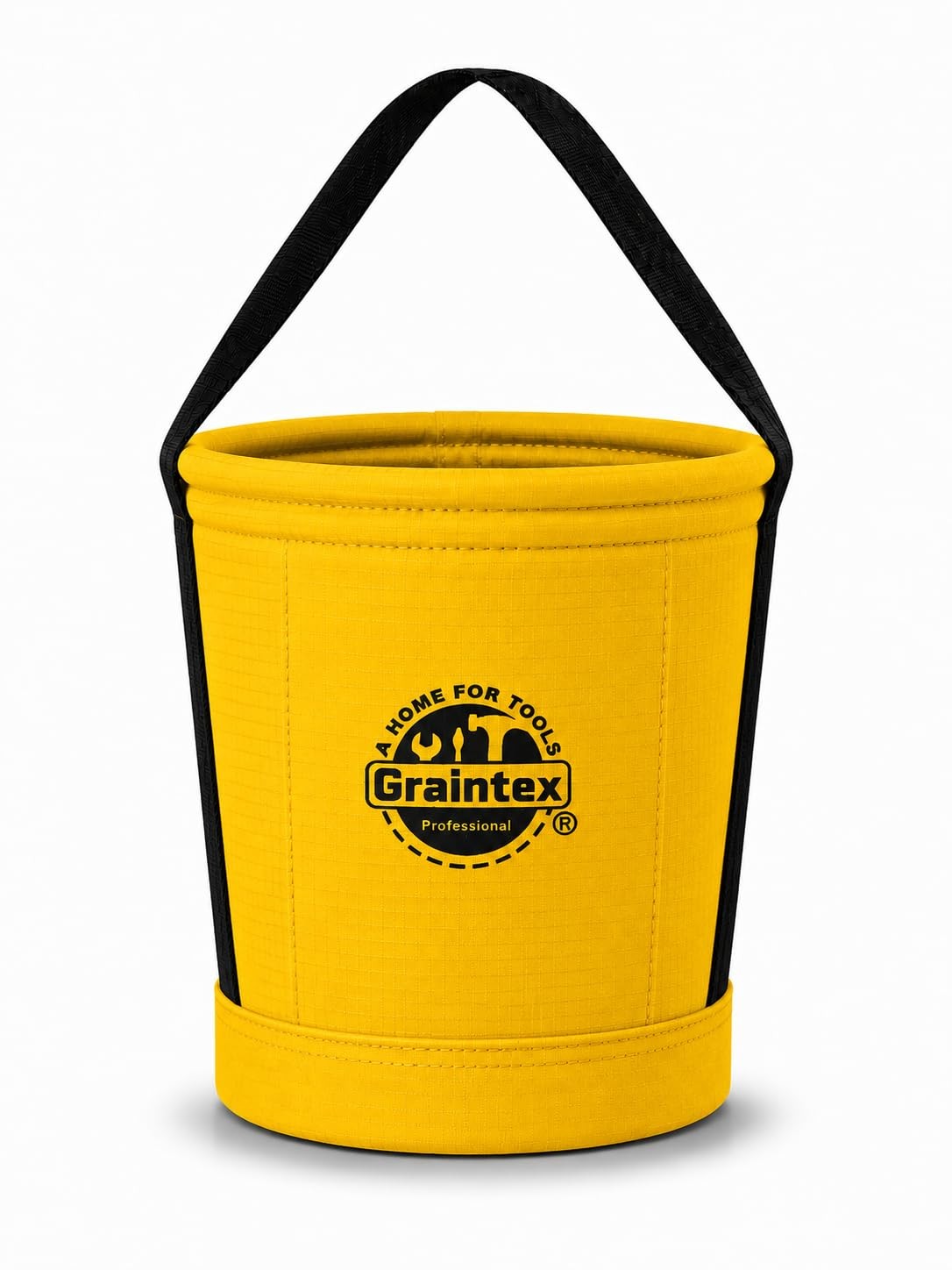 Tapered Canvas Bucket 12″x10″x15″, Utility Tool Bucket 16 Inside Pockets, Rei…