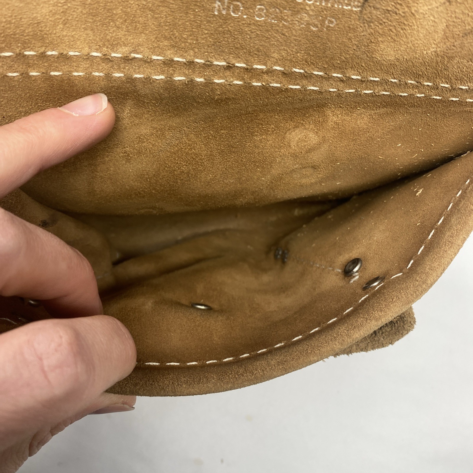 Vintage Nicholas Heavy Split Cowhide Leather Tool Belt Holder Pouch Made In USA