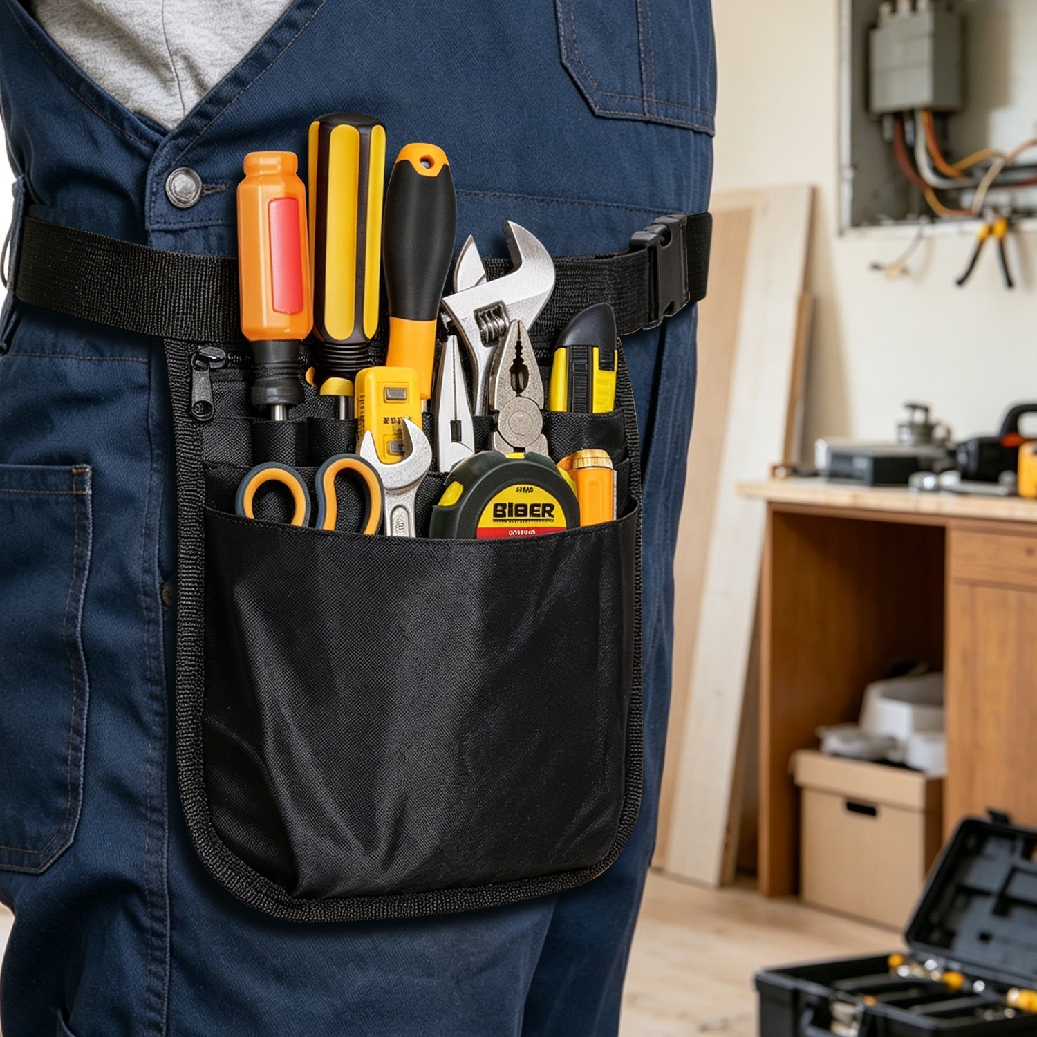 Gardening Tool Waist Bag Belt Heavy Duty Oxford Tool with 10 Pocket Utility Belt