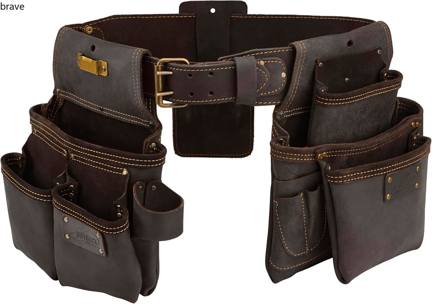 Ox Pro Construction Tool Belt – 22-Pocket Leather Tool Belt Pouches – OX-P263604