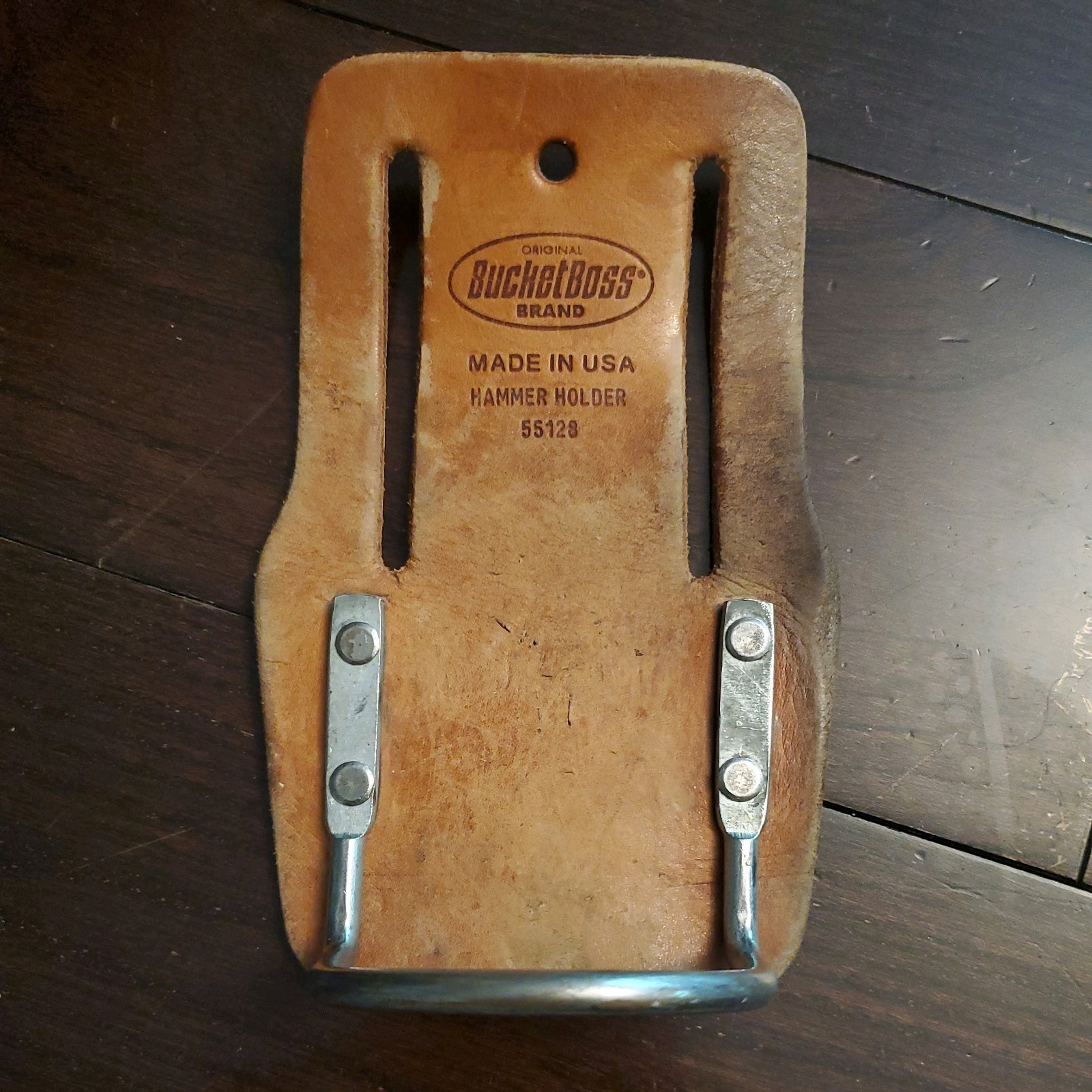 Vintage Original Bucket Boss Brand Hammer Holder 55128 Leather