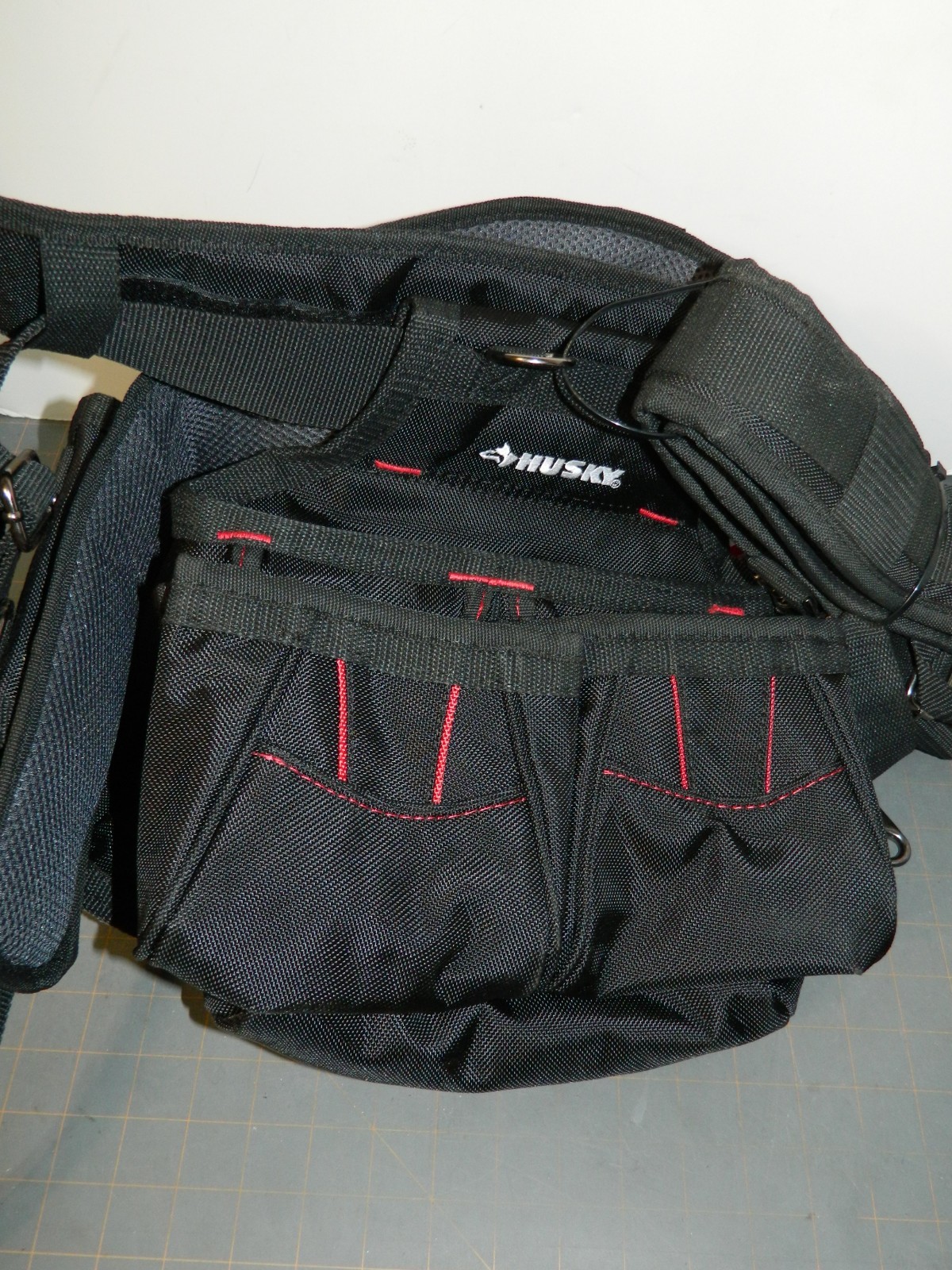NEW Husky Framers Suspension Rig Work Tool Belt w/Suspenders 18 Pockets Nylon