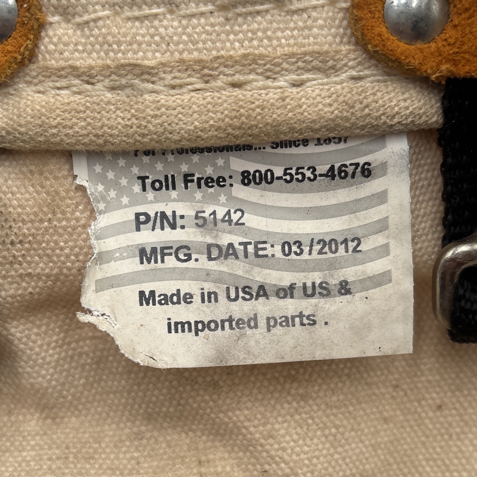 Klein Tools Canvas Tool Pouch w/ Handle Small Beige 5142 7x7x8 in