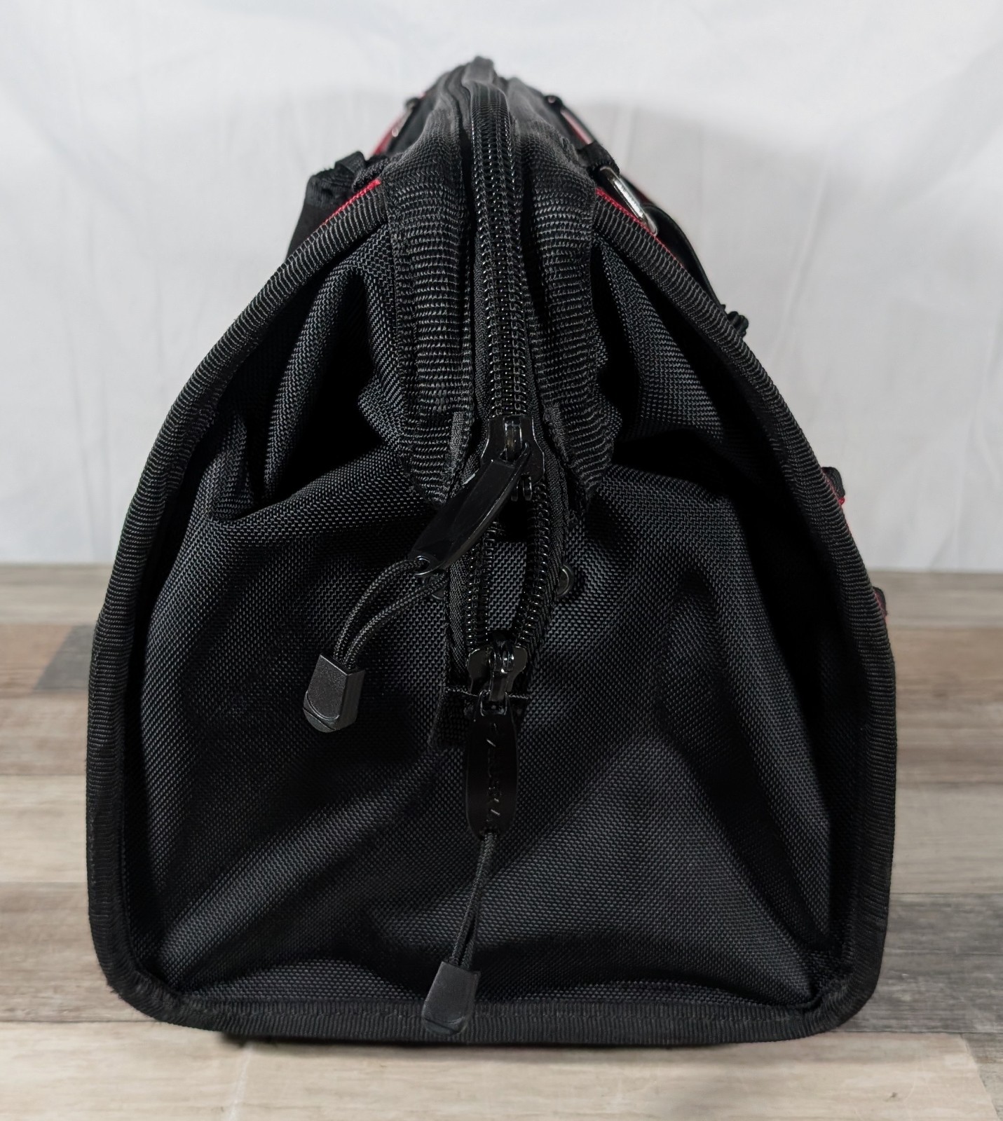Husky 16 in Large Mouth Tool Bag with Tool Wall, Strap & Carry Handle 37 Pockets