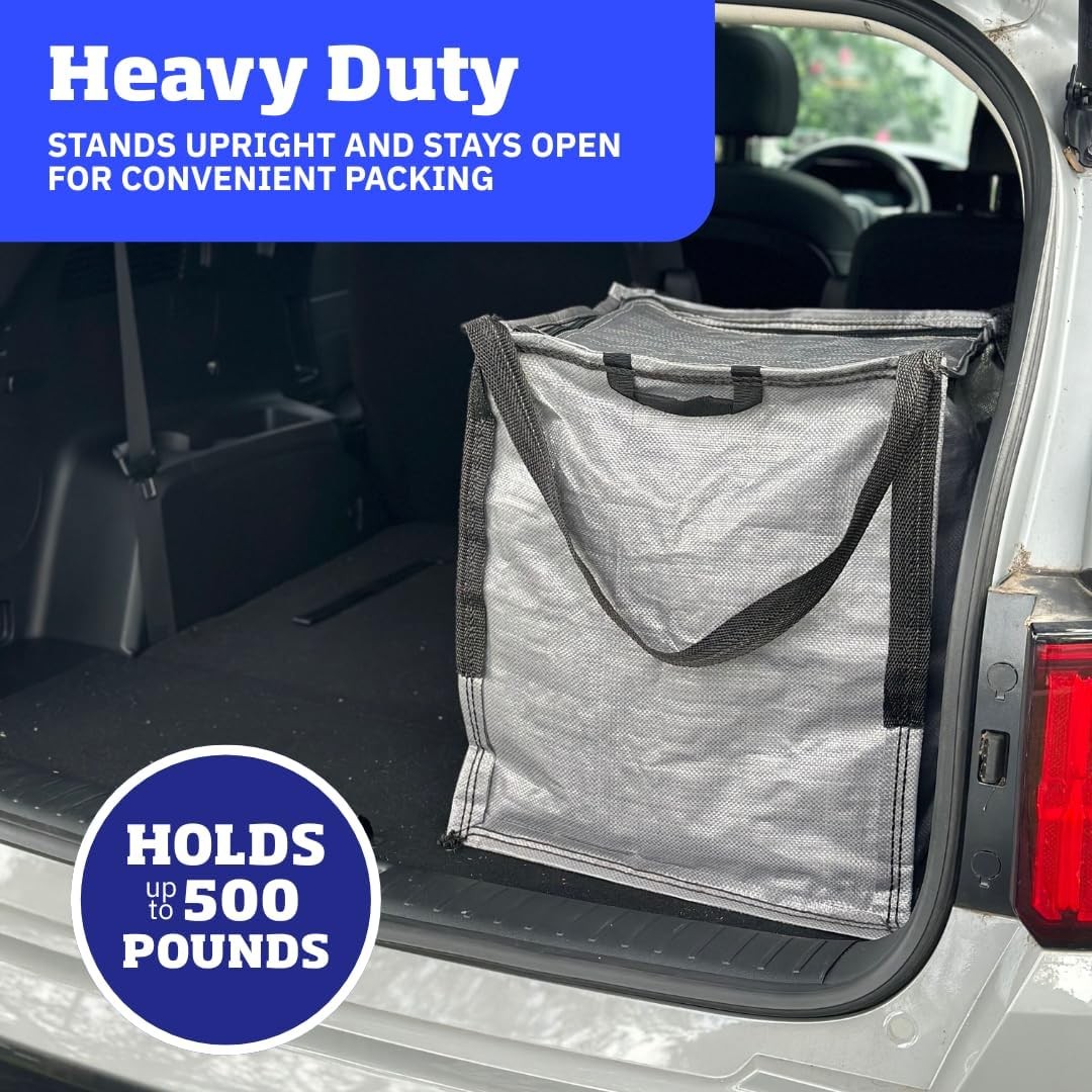 DURASACK Heavy Duty Storage Tote Bag with Zipper Top 22-Gallon Rugged Woven Poly