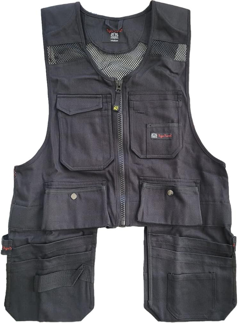 Men Work Vest Pockets Utility Tool Pro