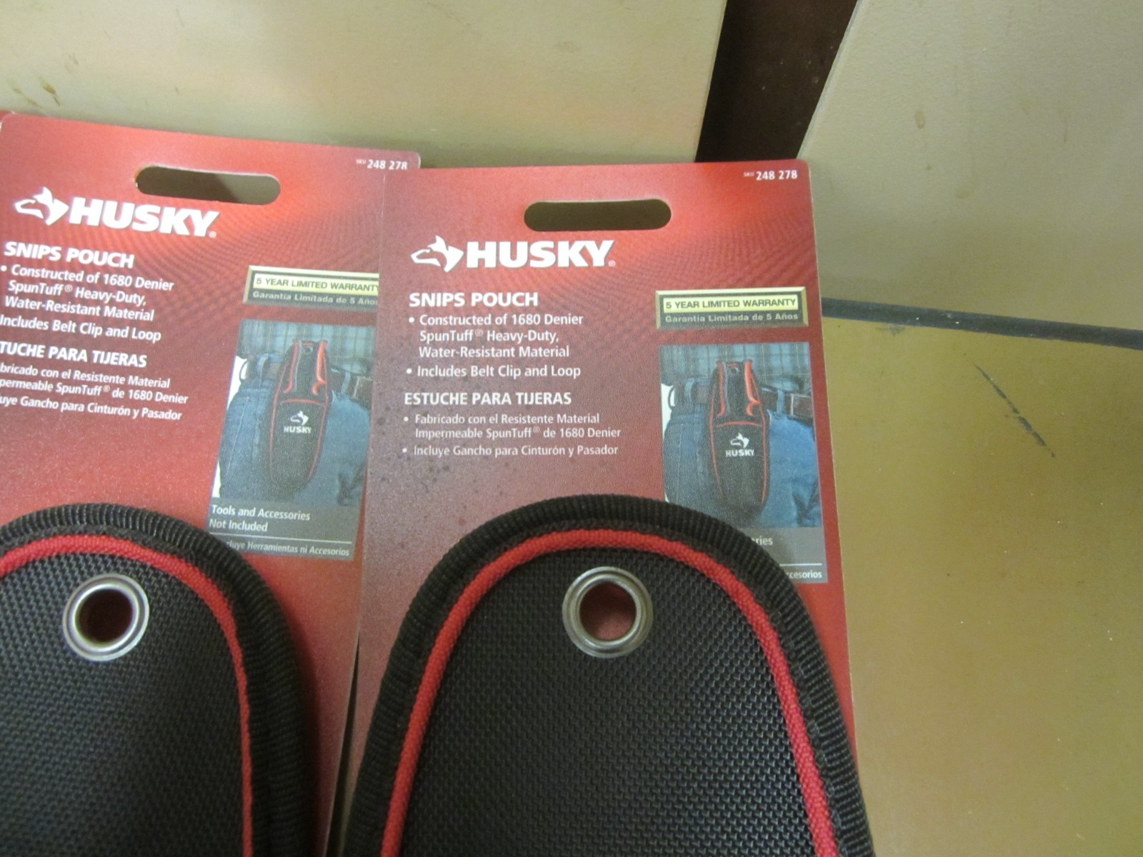 (4) Husky Snips Pouch w/belt clip and loop (great deal for the 4)