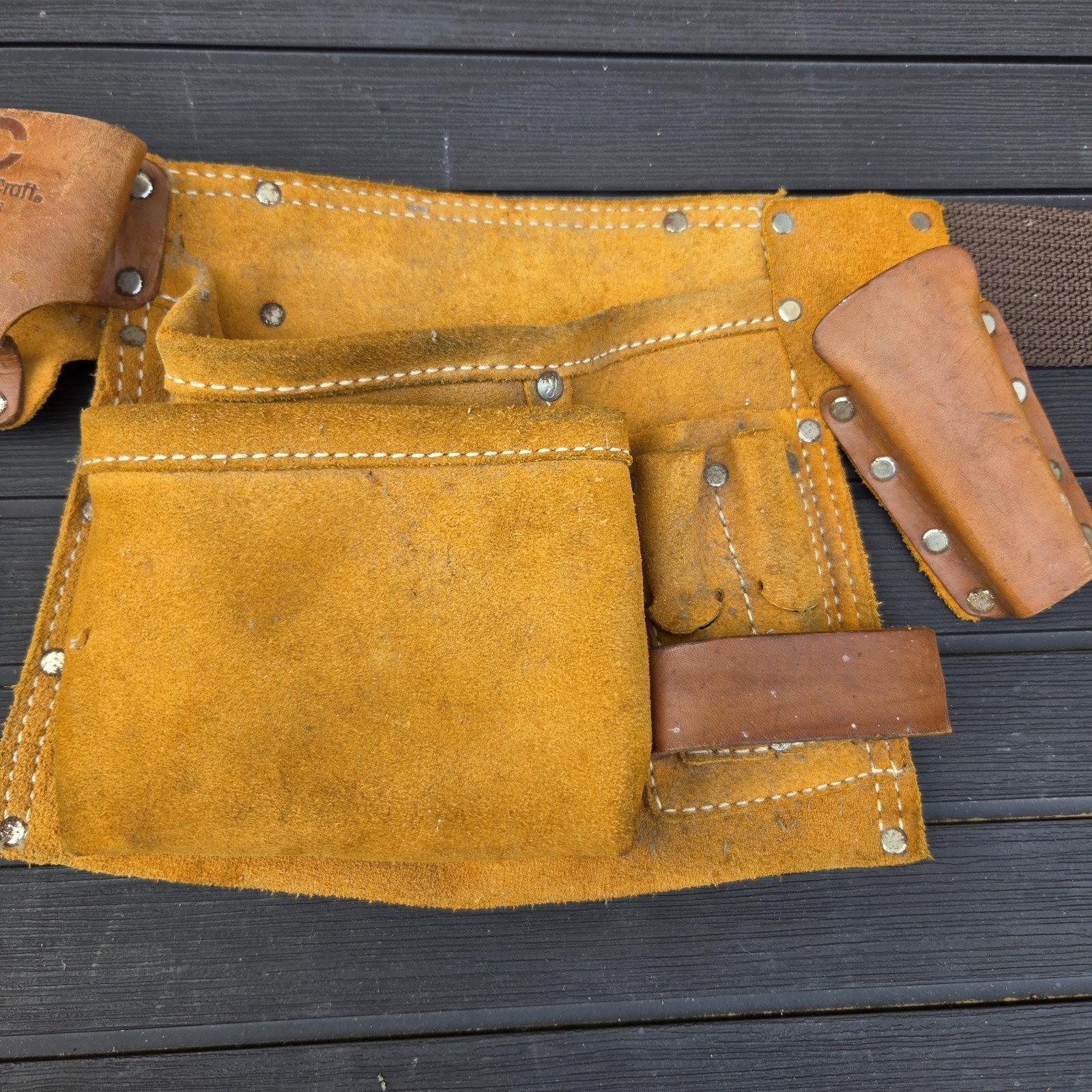 Carpenter LEATHER TOOL BELT/POUCH Custom Leathercraft CLC H427X