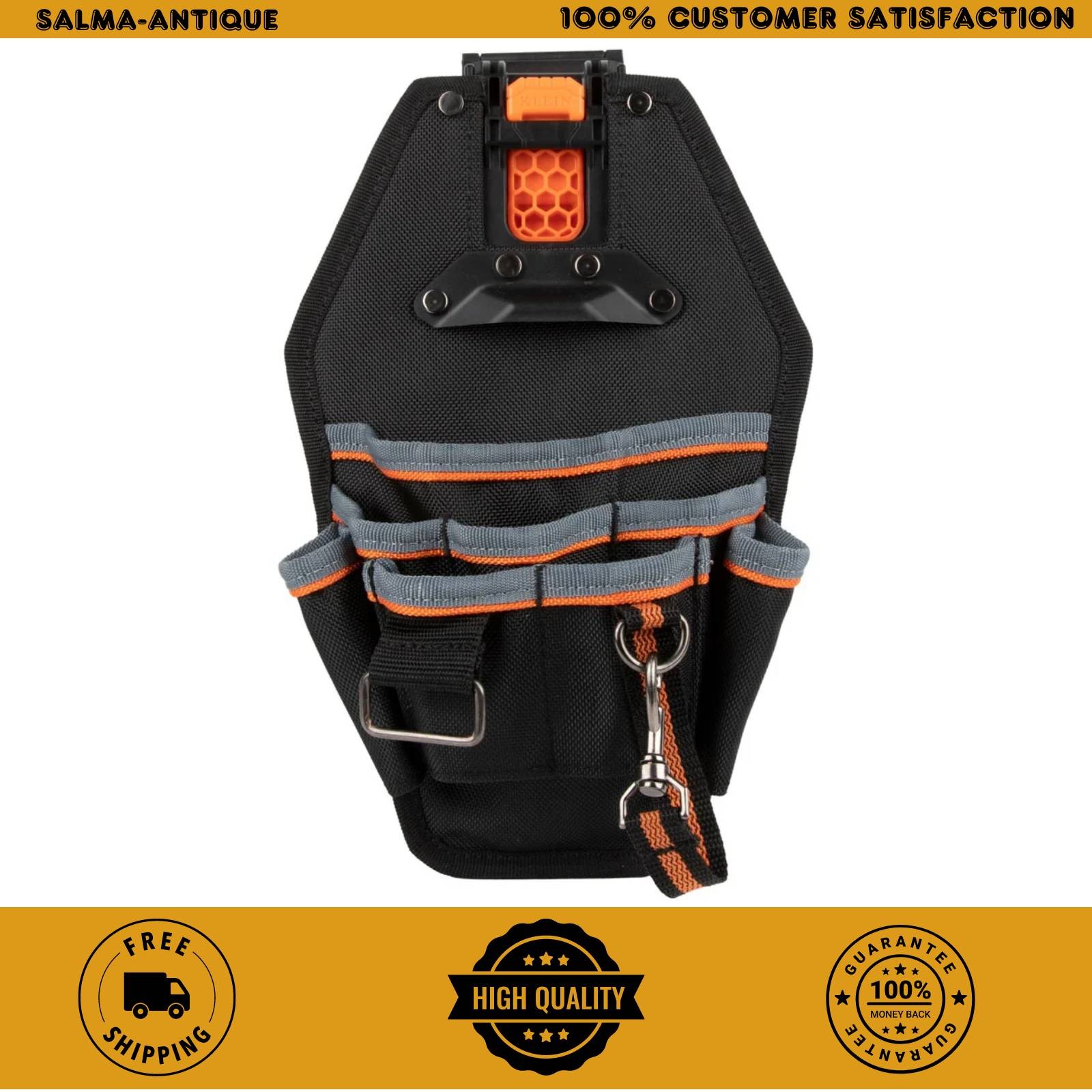 Klein Tools Ballistic Nylon Electrician Tool Pouch Belt Bag Holder
