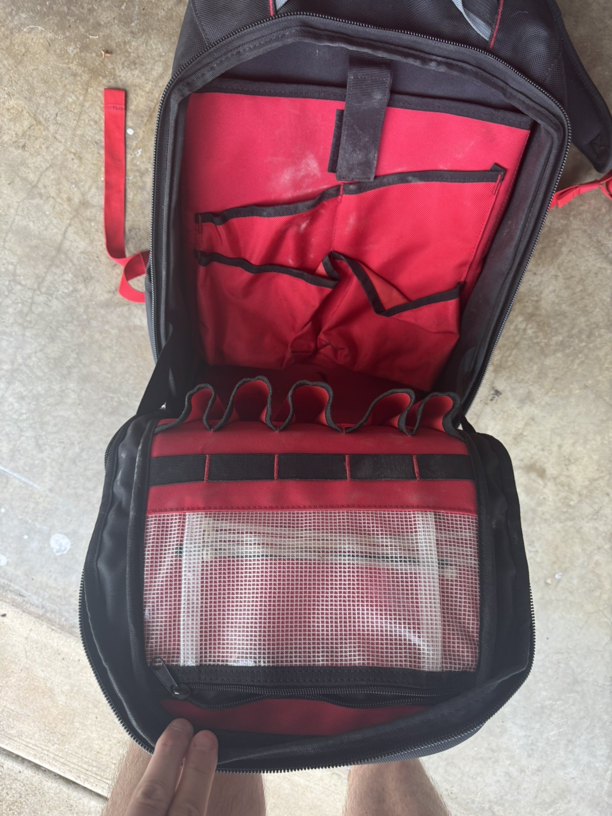 Milwaukee 48-22-8202 22-Pocket Low-Profile Backpack w/ Padded electronics sleeve