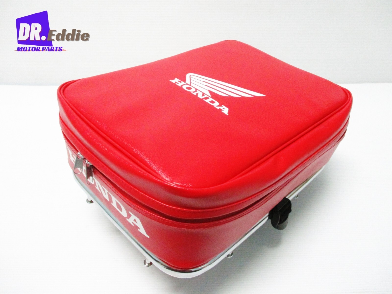Fit Honda C70 C90 1970-89 Rear Rack Carrier & Red Baggage Bag Pouch #BI5877#