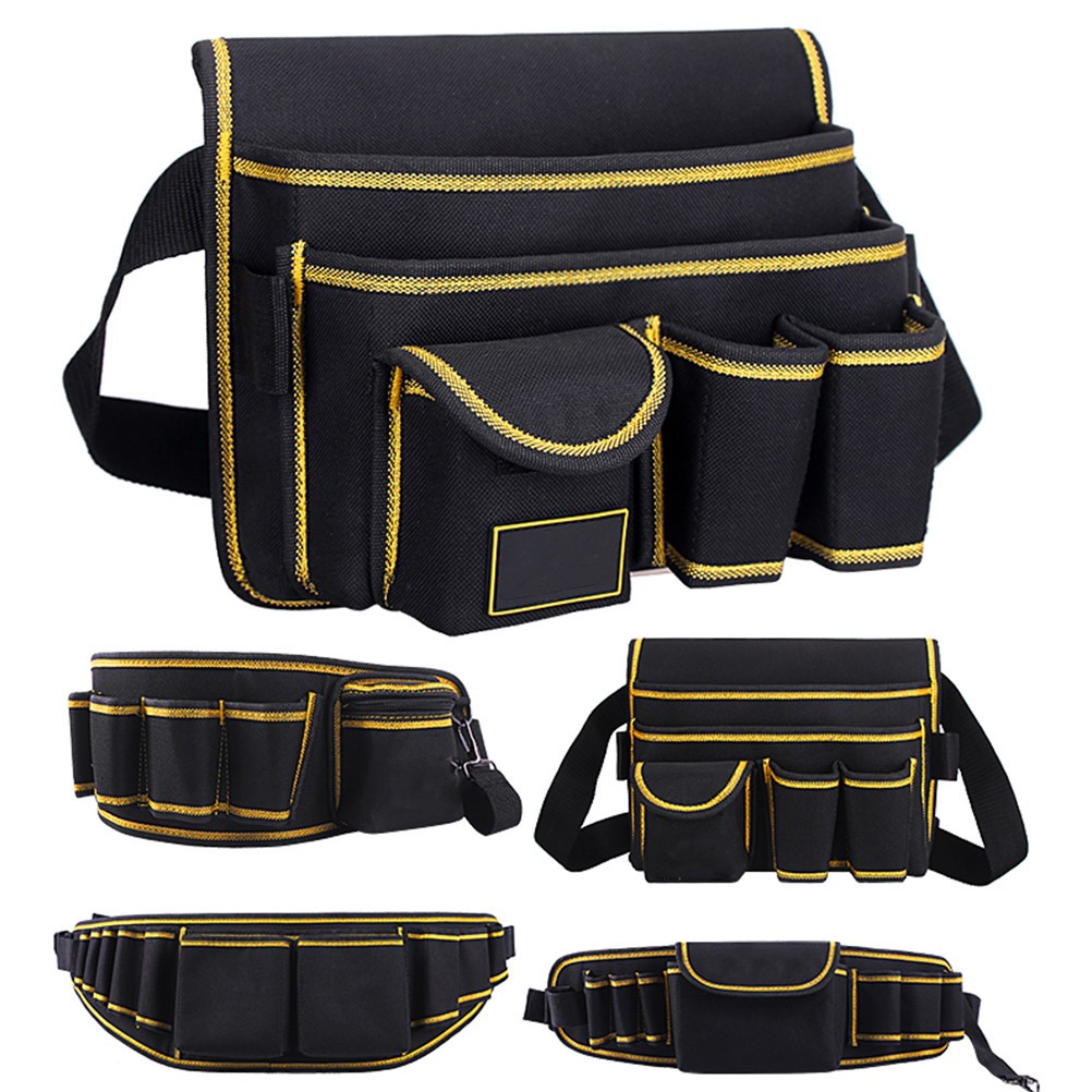 Oxford Cloth Tool Belt Bag Rectangular Outdoor Use 1Set 9.8×8.3in
