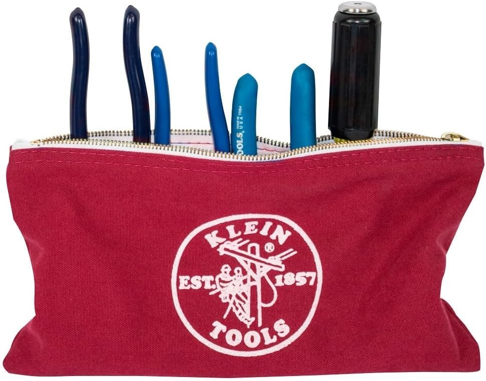 Zipper Tool Bag Canvas 12.5×7-Inch Water Resistant Pouch 4-Pack