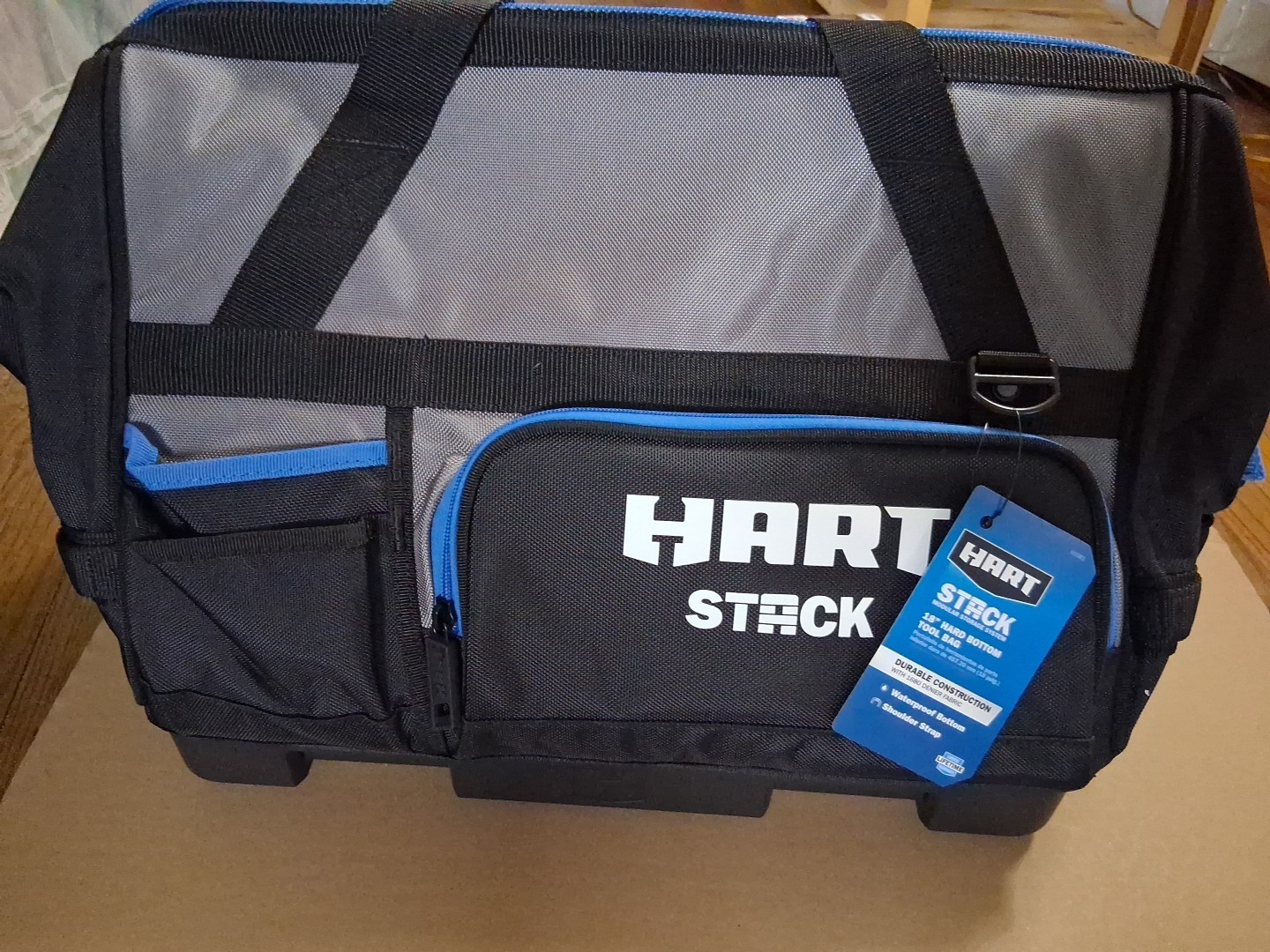 HART STACK 18In Hard Bottom Tool Bag DurableFabric Independent Waterproof New