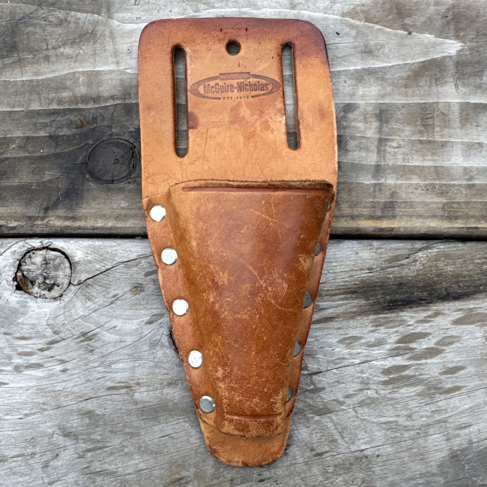 McGuire-Nicholas Tool Holder #417 Work Wear Brown Leather Made In Mexico