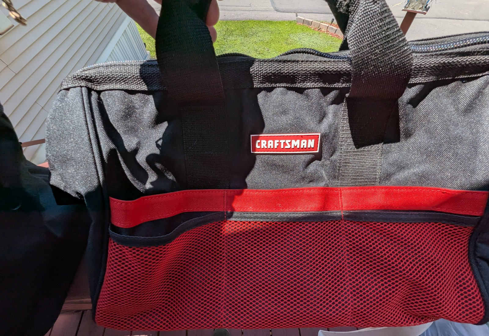 Craftsman two Widemouth Tool Bags NOS Black & Red (SEE PICS for SIZES) 1 L 1 S