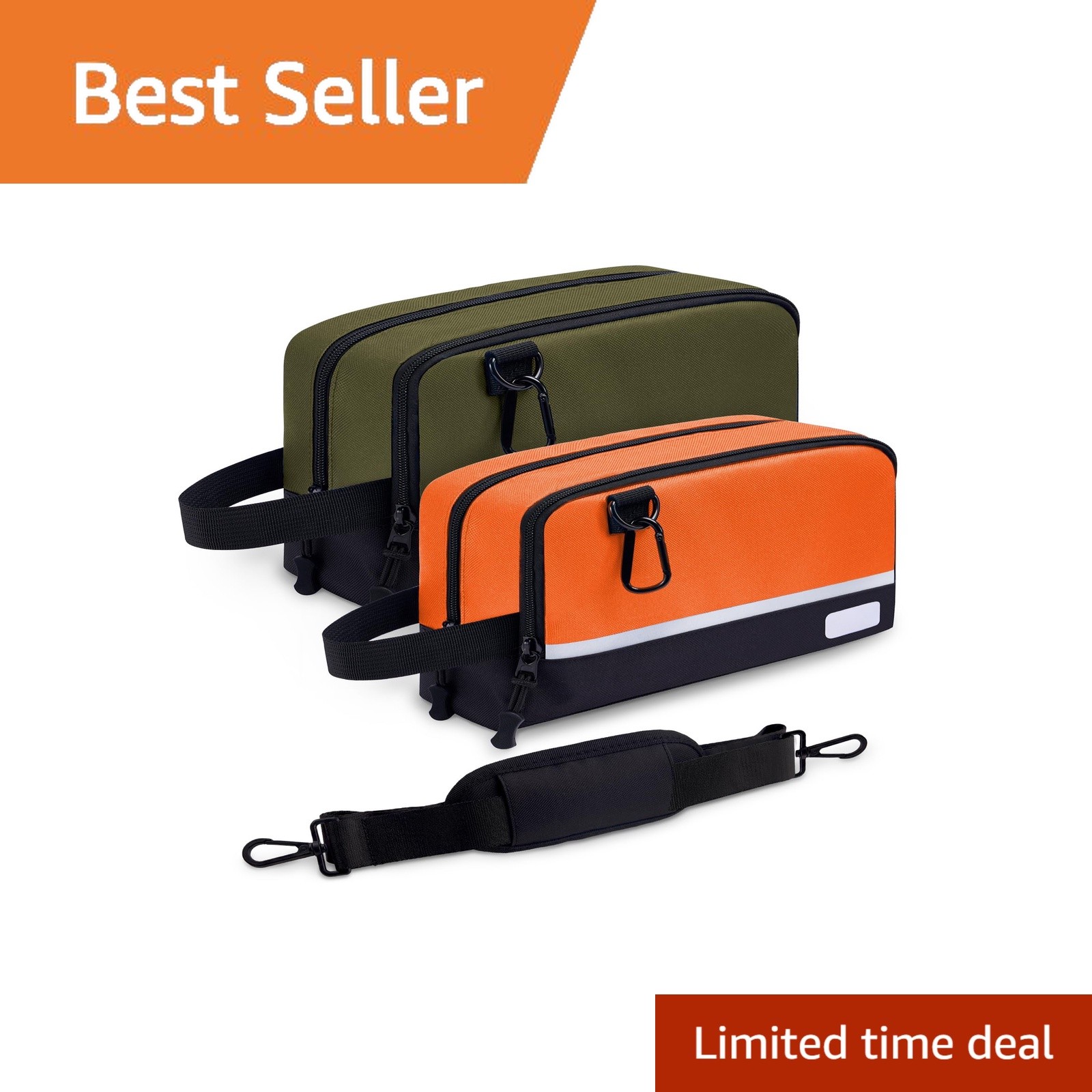 Elviros Travel 2 Pack Orange Green Tool Bags 10″ 12″