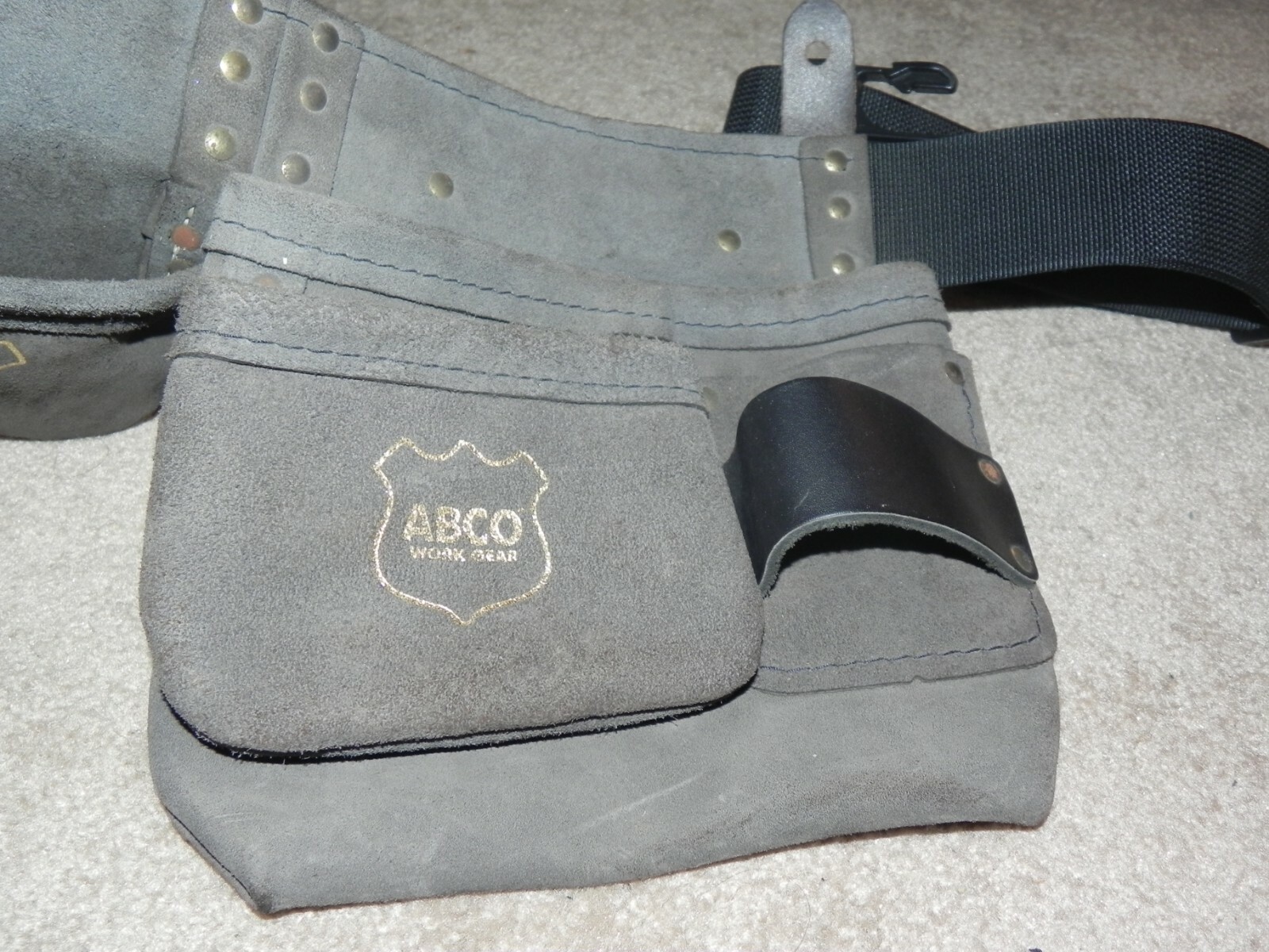 ABCO Work Gear ~ LEATHER CARPENTER, FRAMER TOOL BELT – Free Shipping!