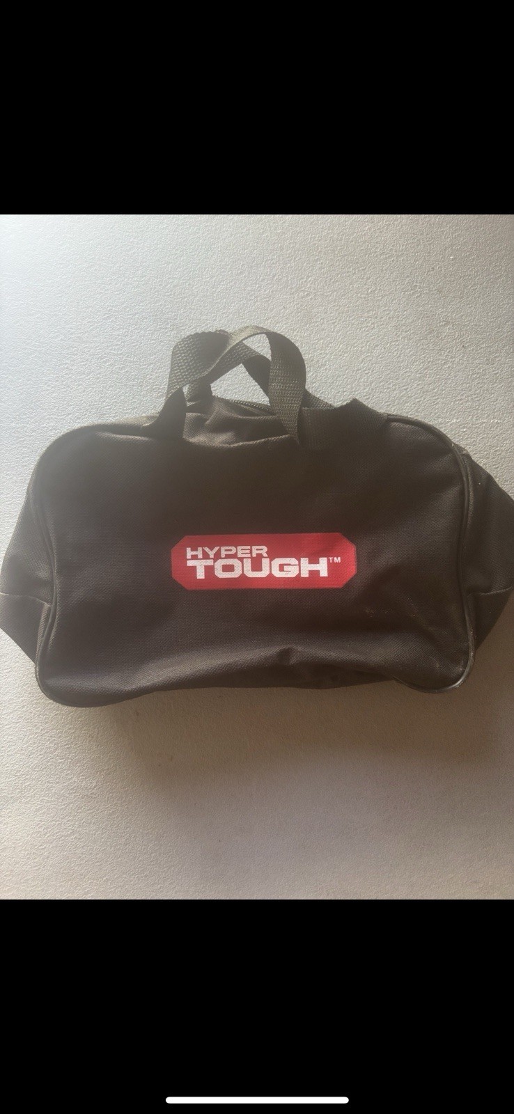 HYPER Tough Tool Bag Black With Handle Zipper Closure, 1 Item